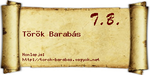 Török Barabás névjegykártya