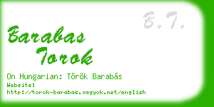 barabas torok business card